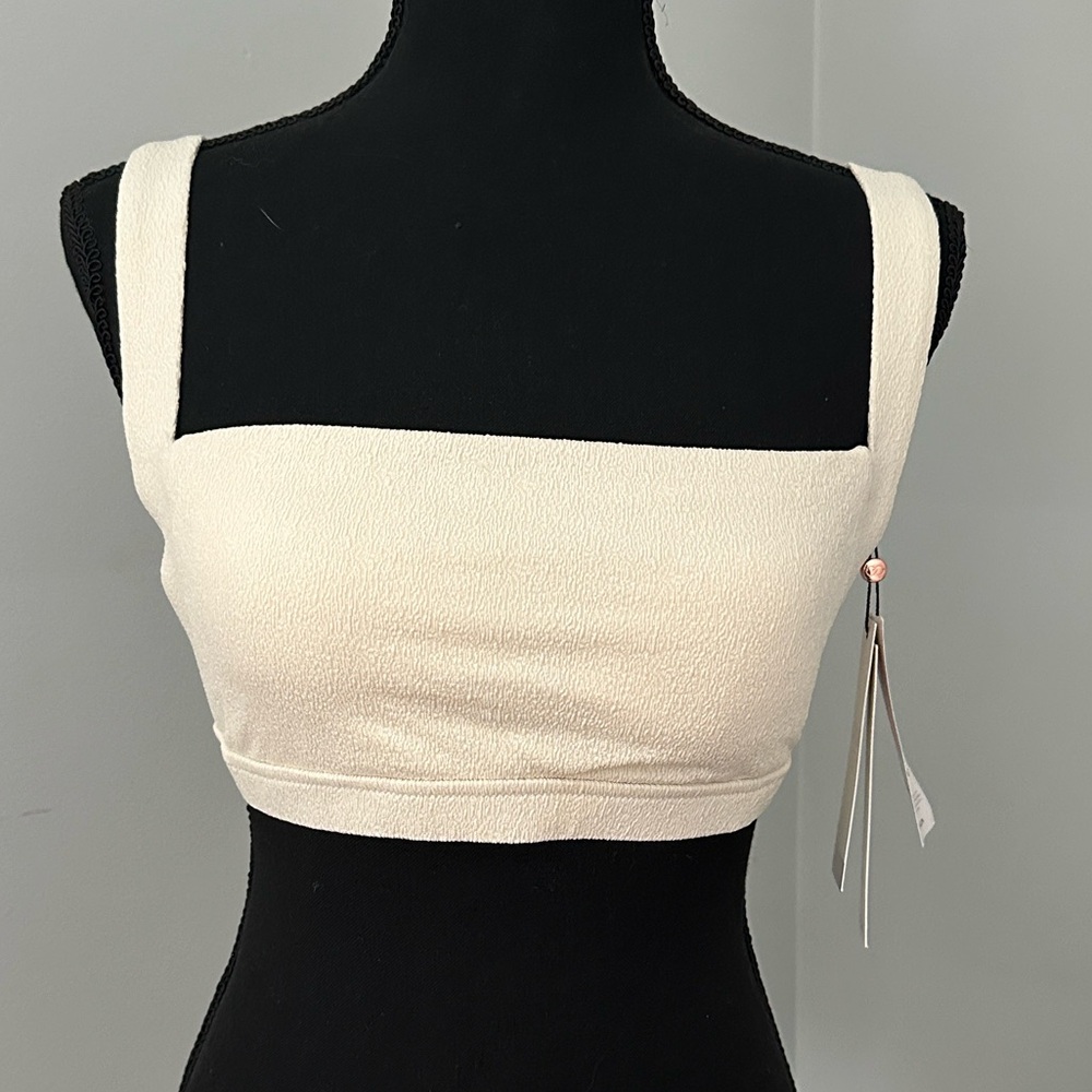 CALIA by Carrie Underwood Cream Bikini Top